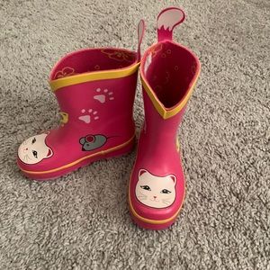 Toddler girls pink rain boots
